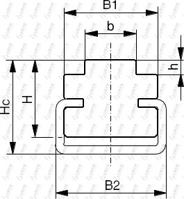 TG-CT CT型单排链条导轨图纸